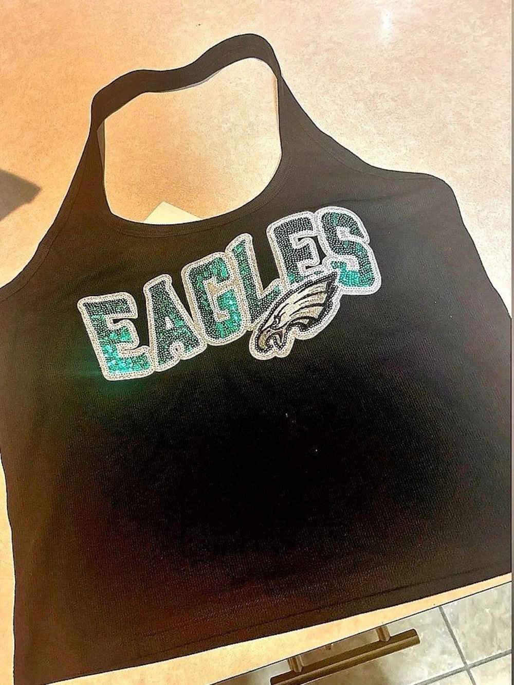 Philadelphia Eagles Sequin Halter Top